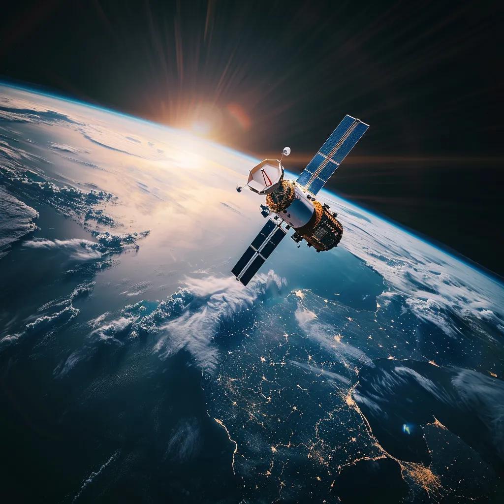 Satellite in orbit capturing data for space weather forecasting