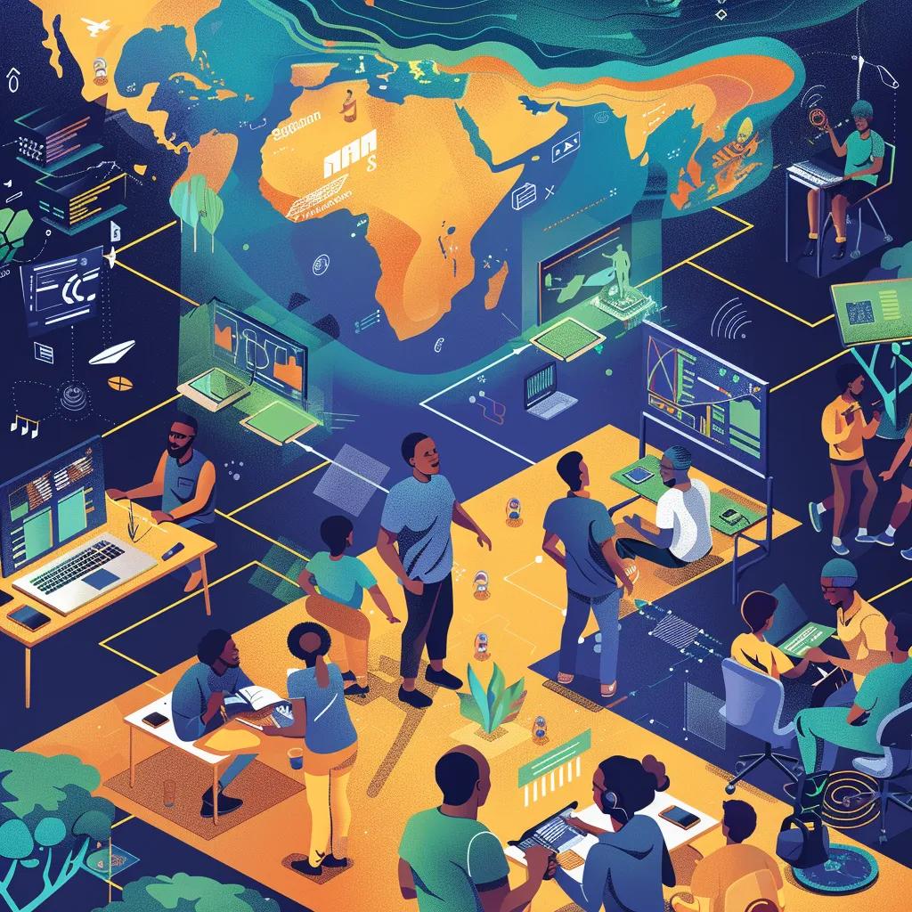 African tech hub showcasing startups and researchers working on AI solutions