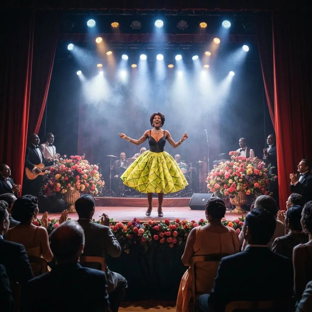 Josephine Baker performing in her iconic banana skirt, showcasing her legacy as a performer and activist