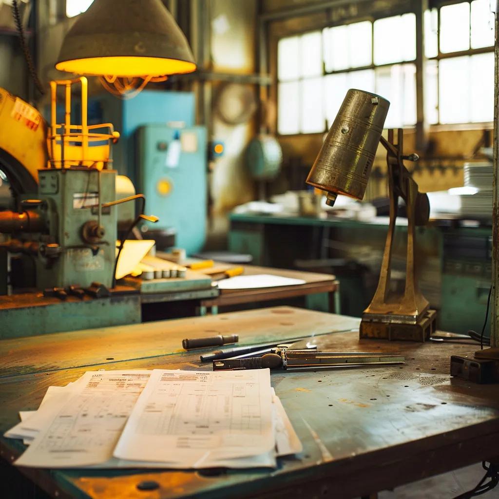 Manufacturing workspace illustrating financial security and strategic efficiency