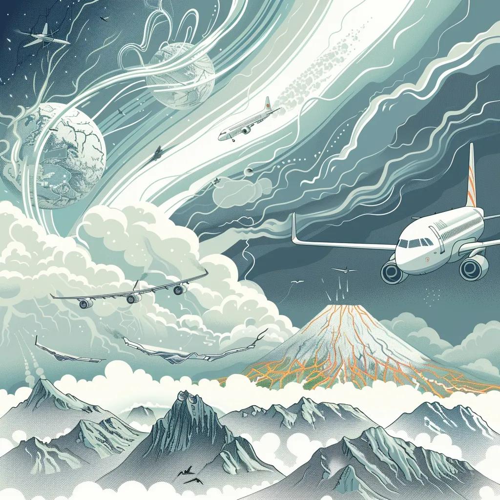 Visual representation of the three main types of aviation turbulence