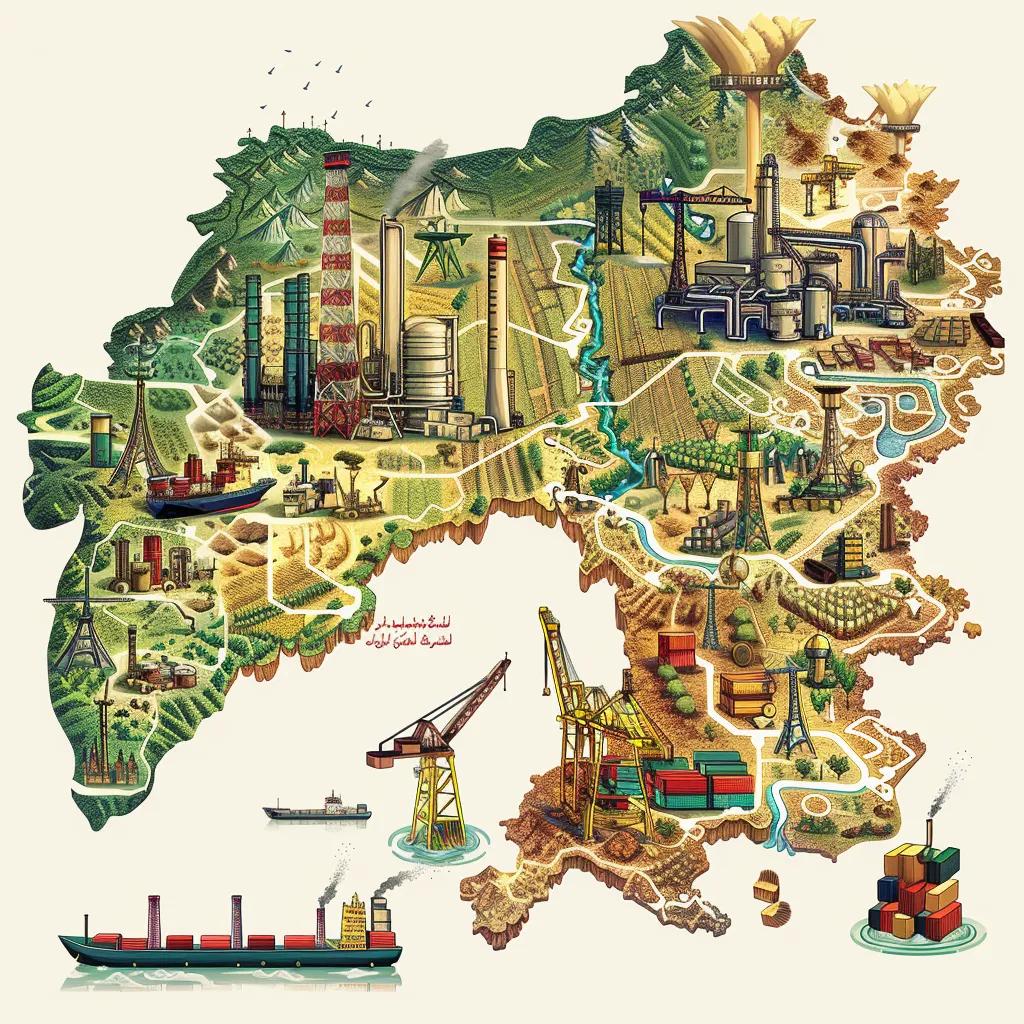 Visual representation of economic cooperation between Pakistan and Iran highlighting trade routes and sectors