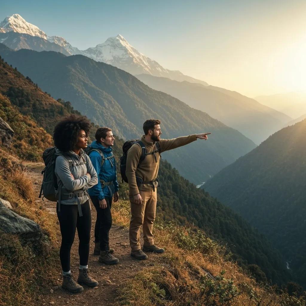 Group of hikers practicing situational awareness on a Utah trail, emphasizing personal safety tips