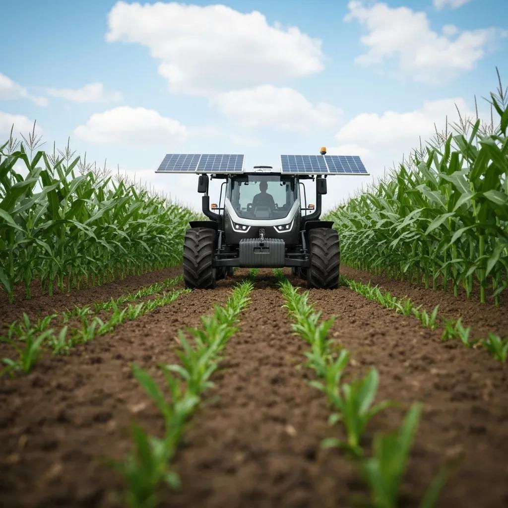 Autonomous tractor promoting environmental sustainability through precision farming practices