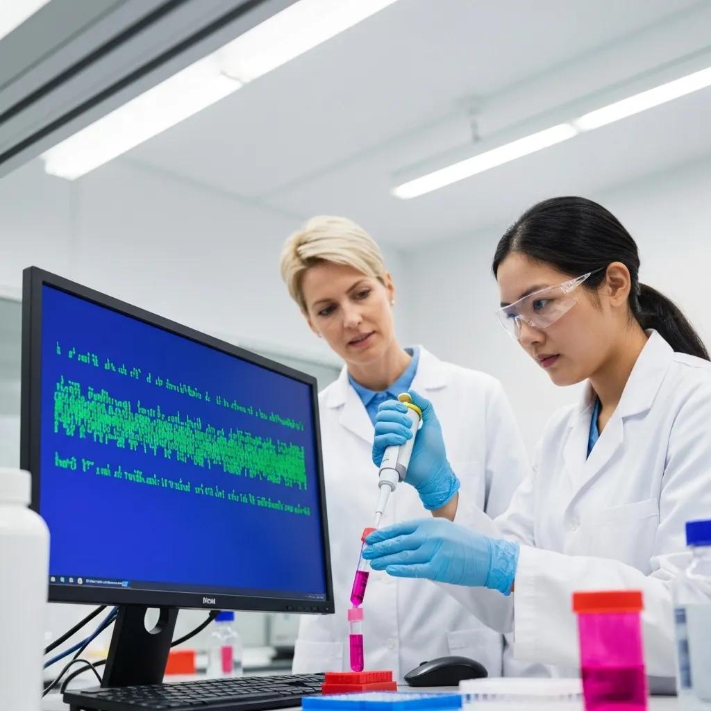 Demonstration of DNA profiling techniques in a forensic laboratory