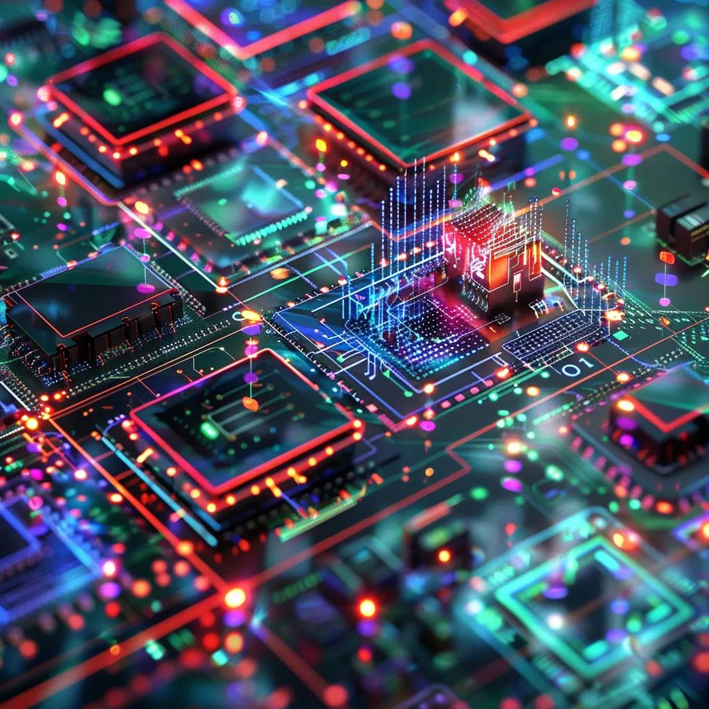 Visual representation of the competitive landscape in the AI chip market highlighting major players