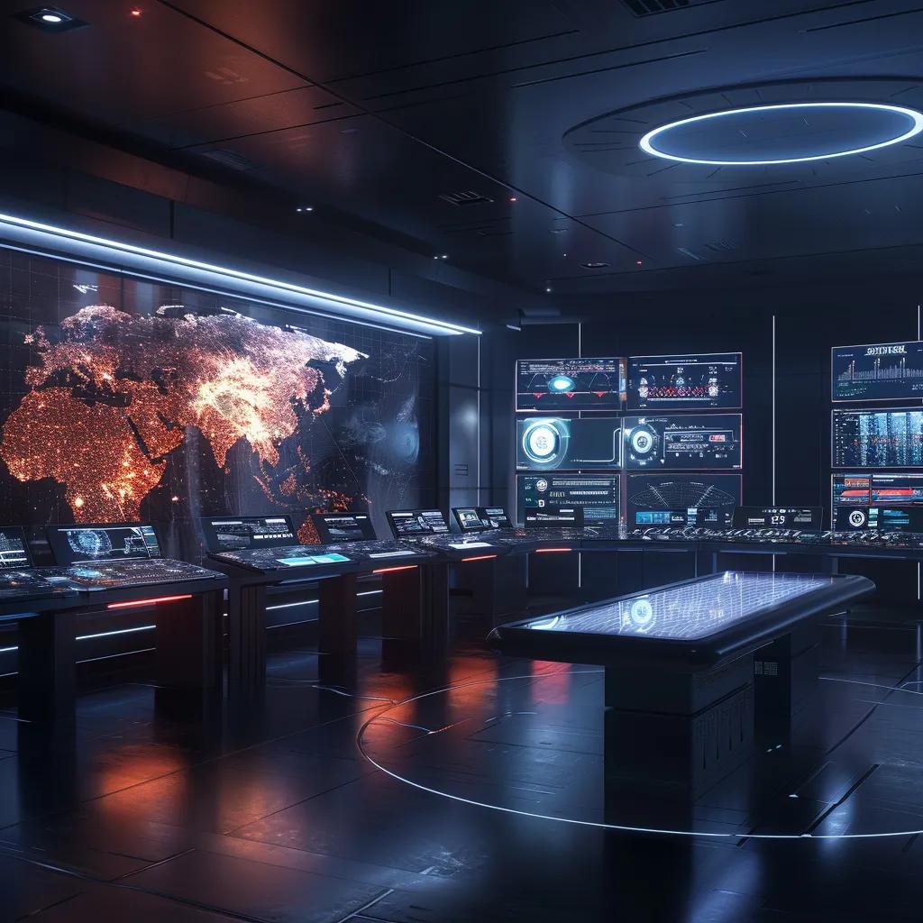 AI technology in meteorology with satellite data and weather patterns