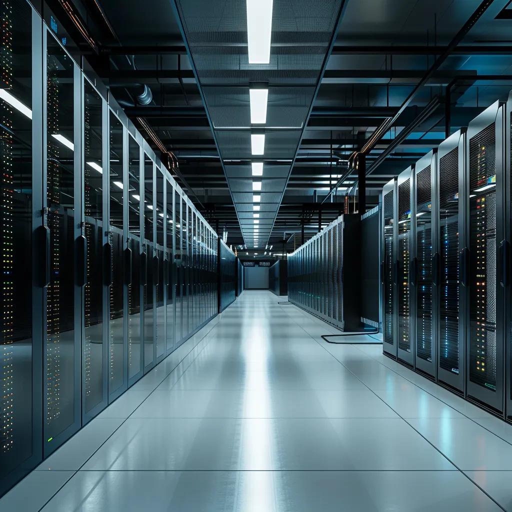 State-of-the-art data center showcasing advanced AI infrastructure and technology