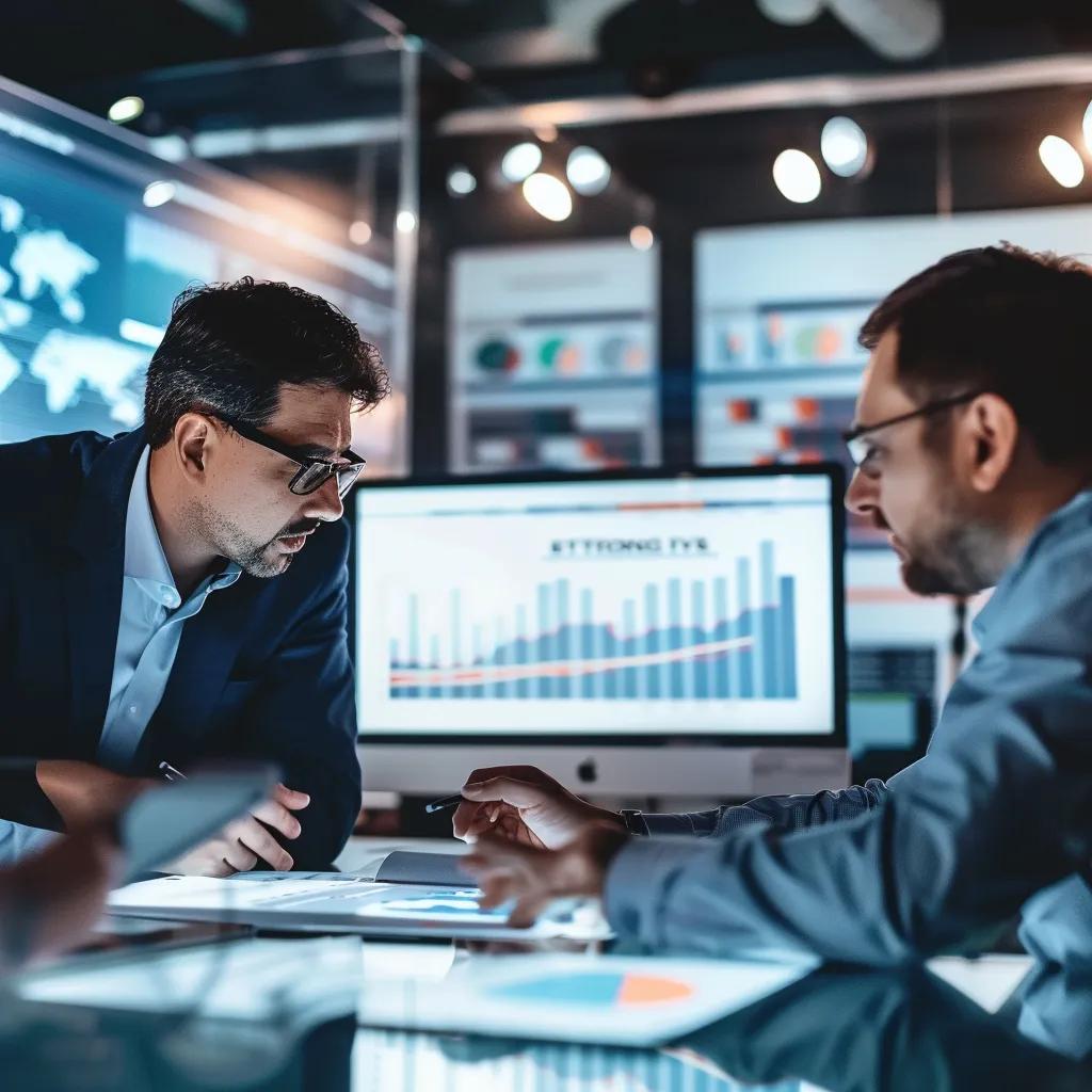 Financial analyst discussing economic trends, representing the Federal Reserve's role in inflation management