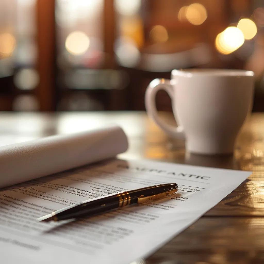 Close-up of a document titled 'Tariff Pause Agreement' on a desk