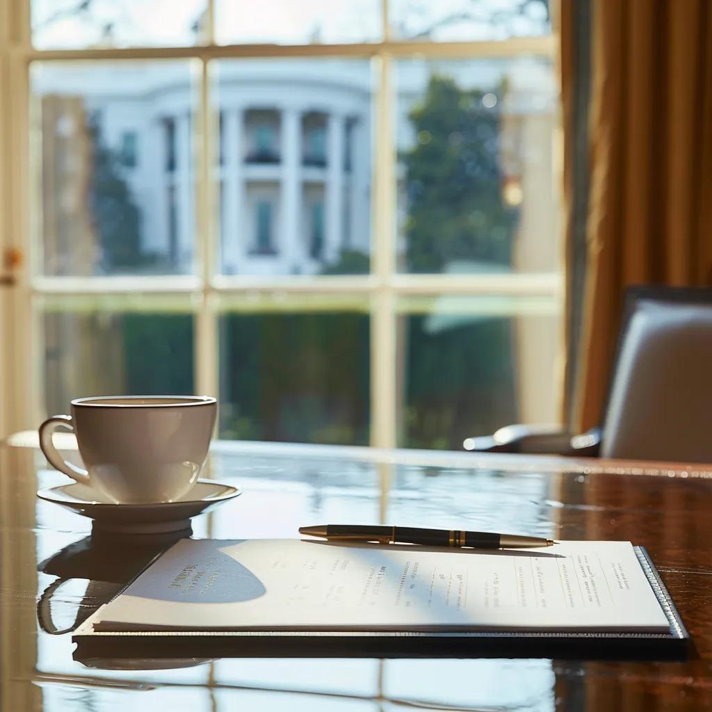 Formal meeting agenda for Jamie Dimon and Donald Trump's discussion on economic policies