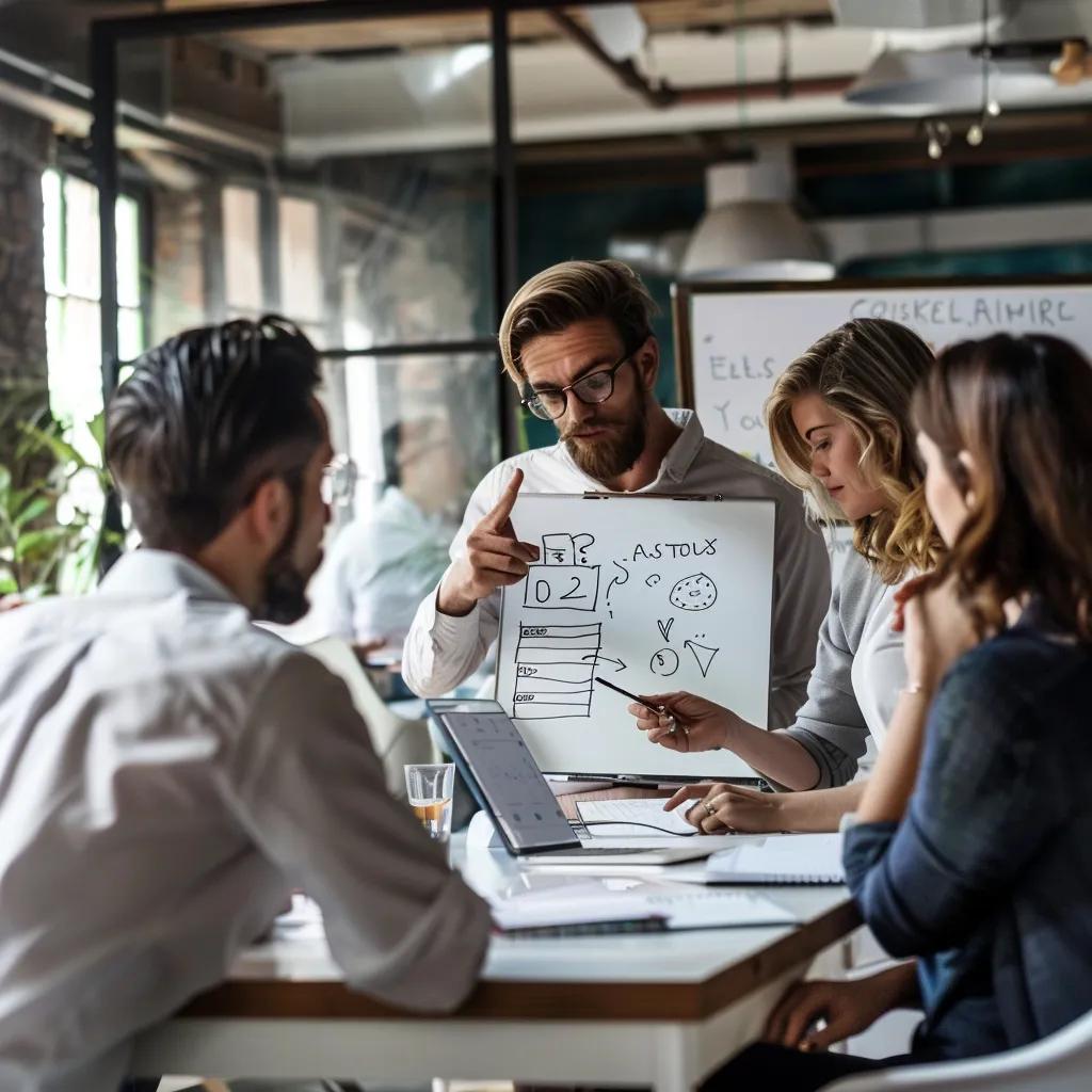 Professional team engaged in effective communication during a meeting