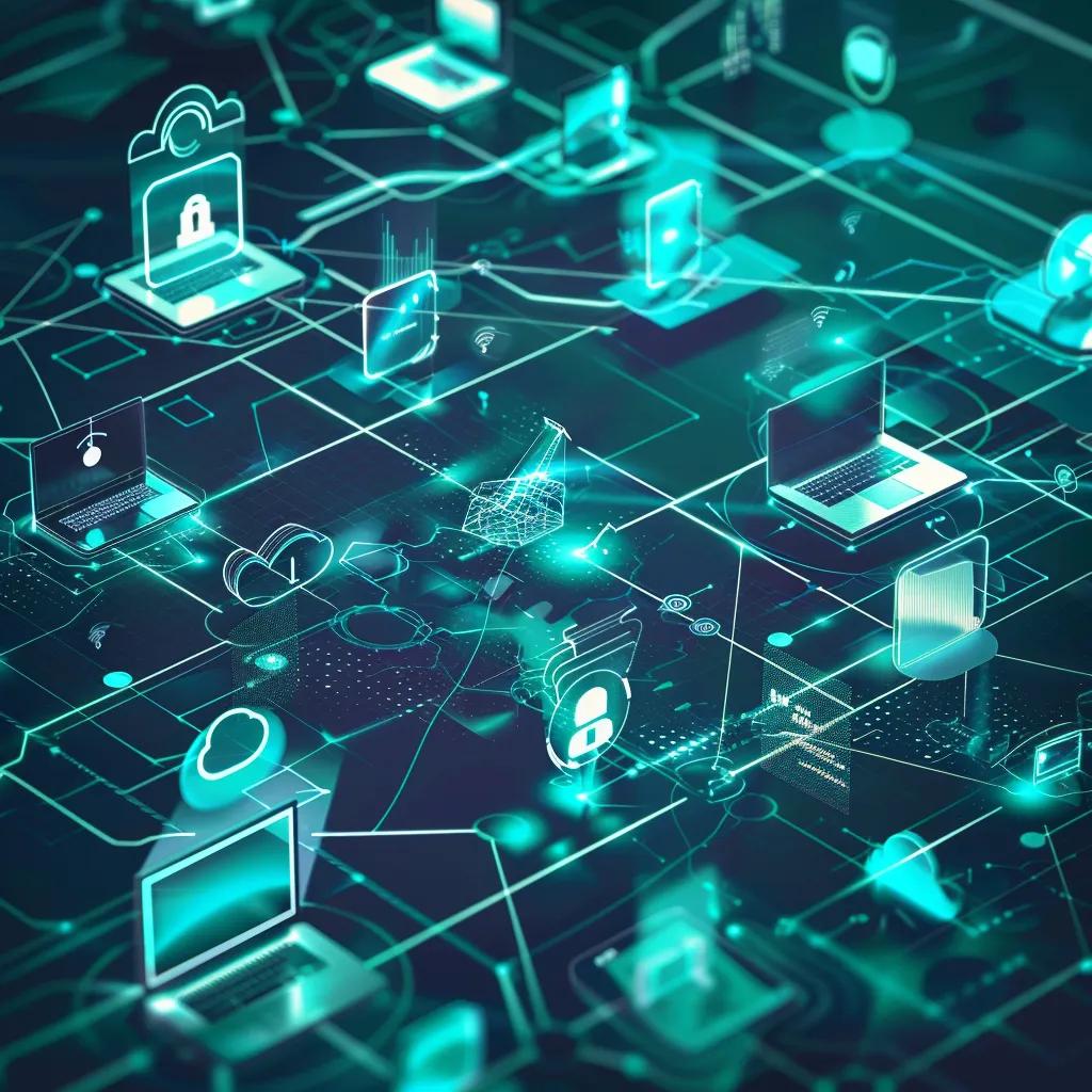 Global network of interconnected devices representing cyber security challenges