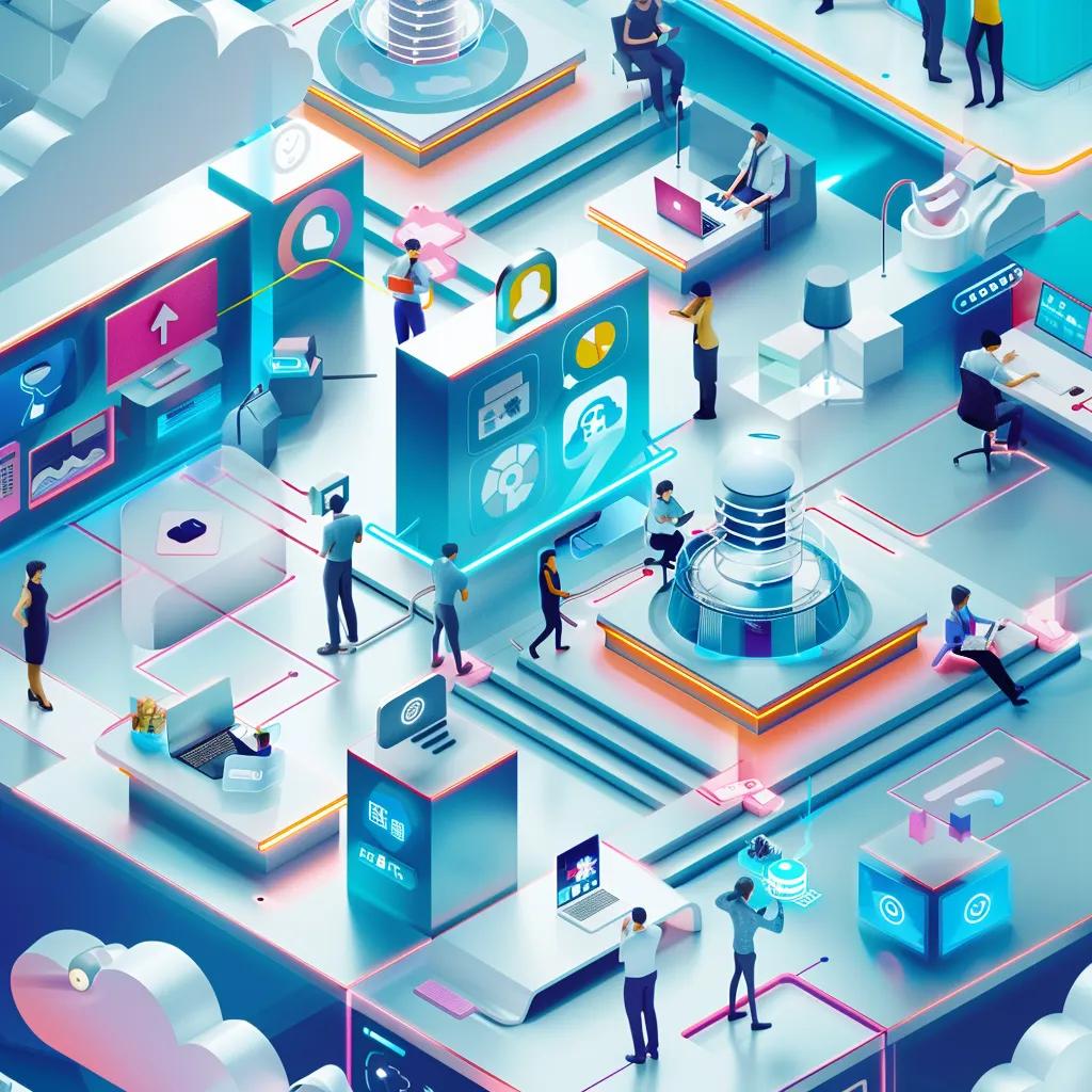 Modern office collaboration showcasing technology and innovation in the tech industry