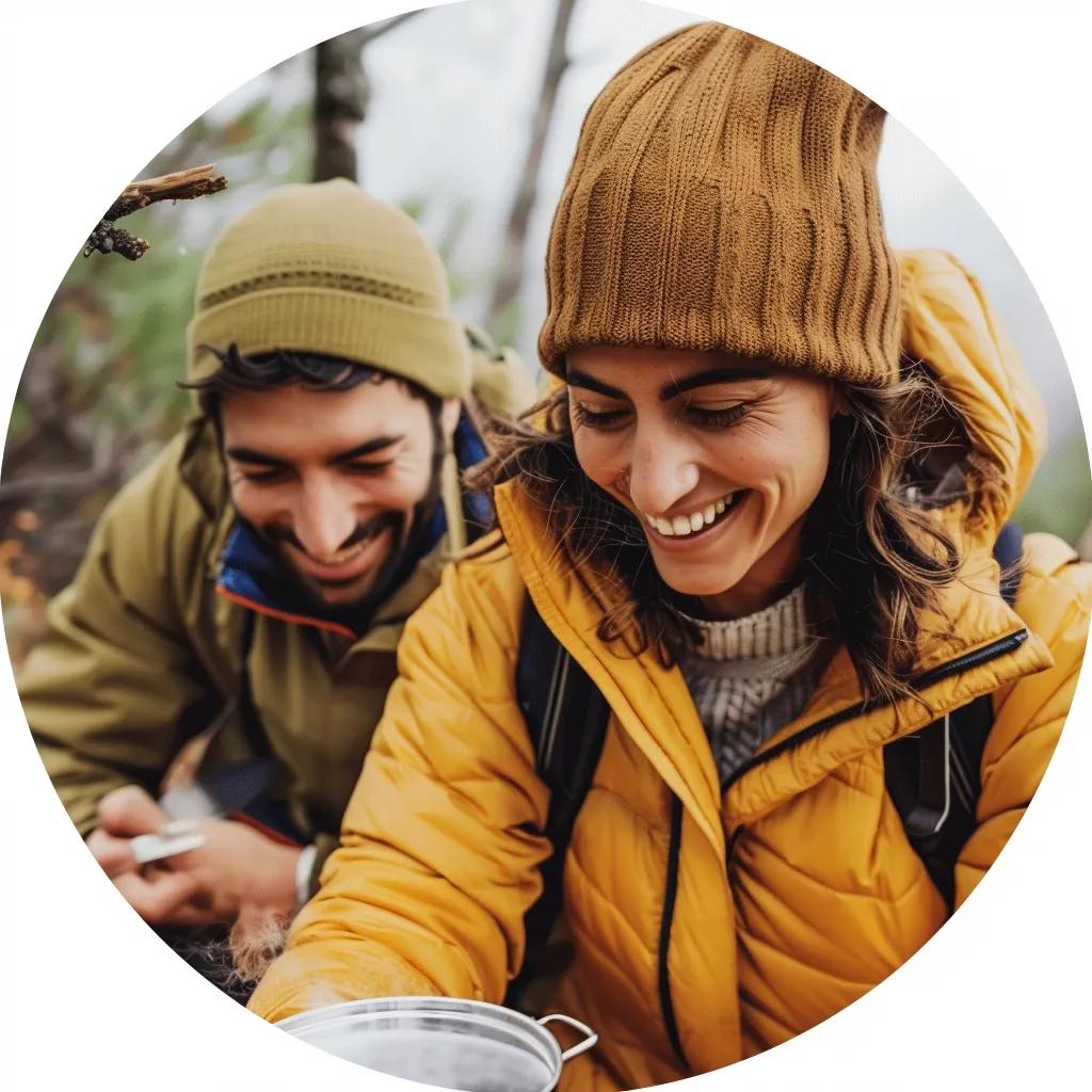 Couple enjoying a fun activity together, representing healthy relationship building