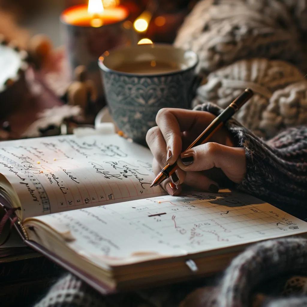 Person writing in a planner, illustrating effective goal-setting strategies for intentional living