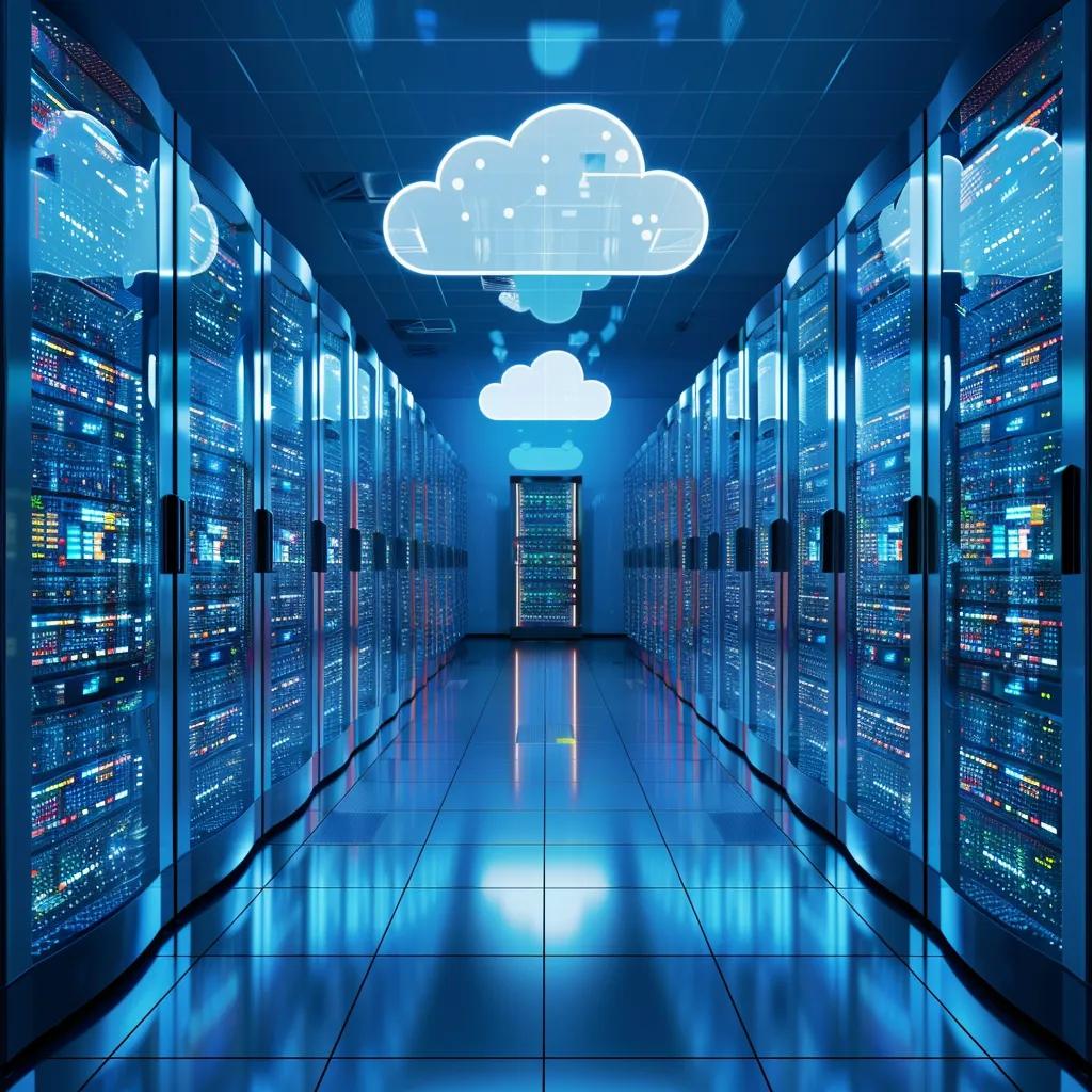 Data center showcasing Microsoft Azure's infrastructure and cloud technology