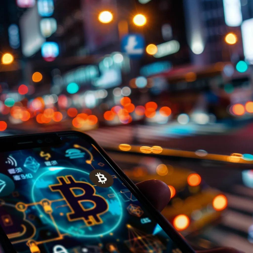 Digital wallet interface representing cryptocurrency theft and funding of North Korea's regime