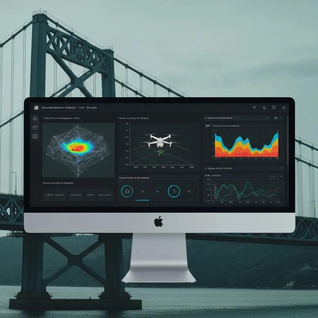 Digital interface integrating drone inspection data into GIS systems for infrastructure management