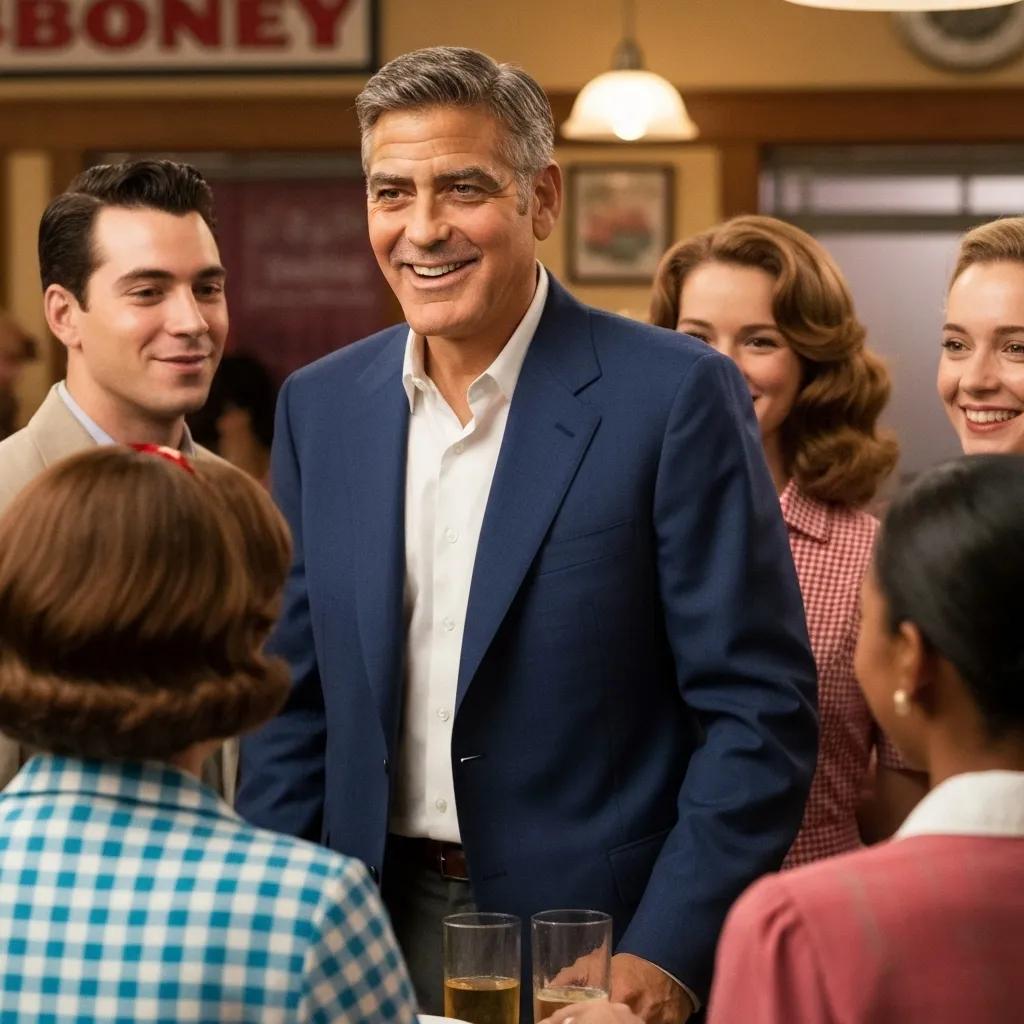 George Clooney participating in humanitarian efforts, illustrating his commitment to social change alongside his entertainment career