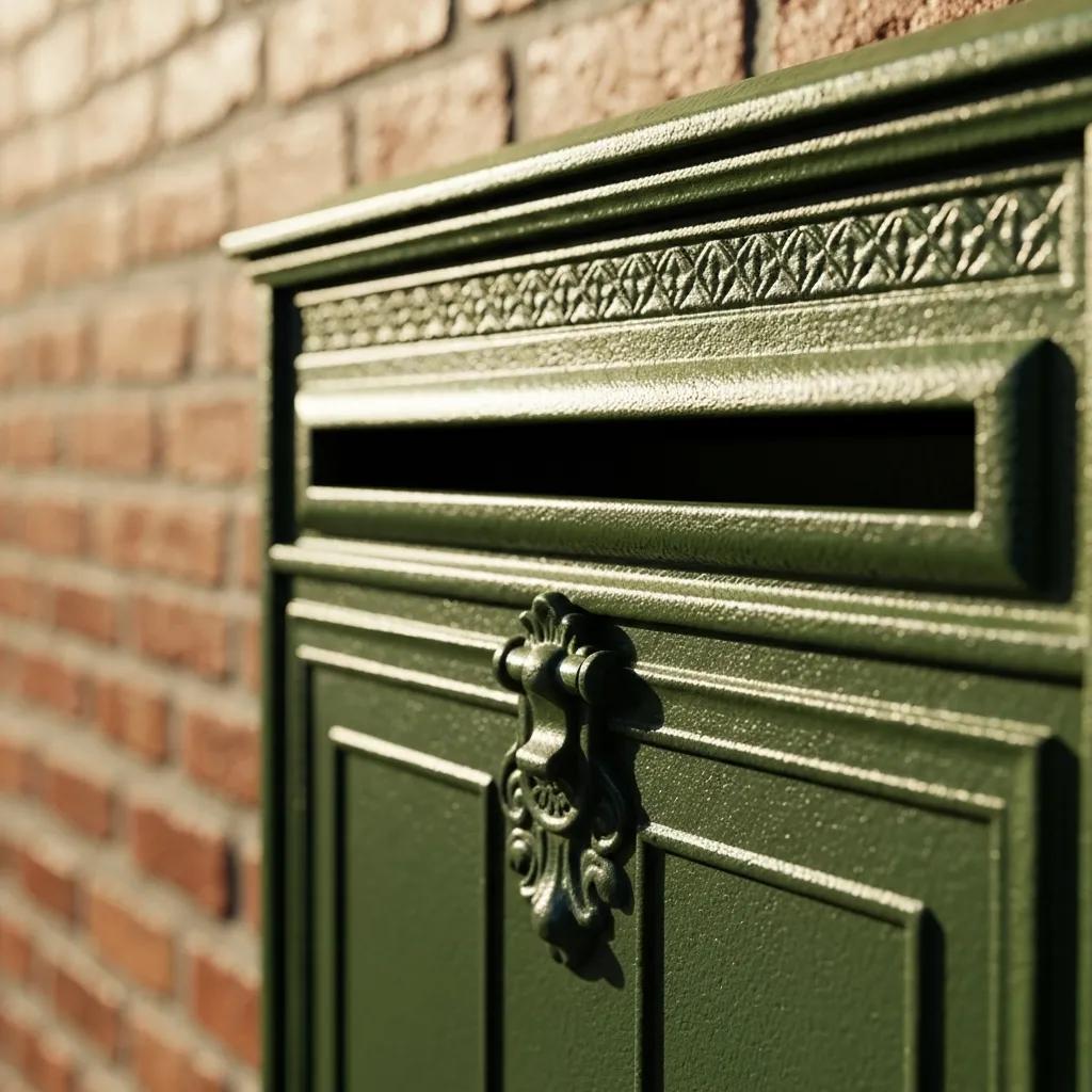 High-security collection box designed for mail delivery, highlighting safety features