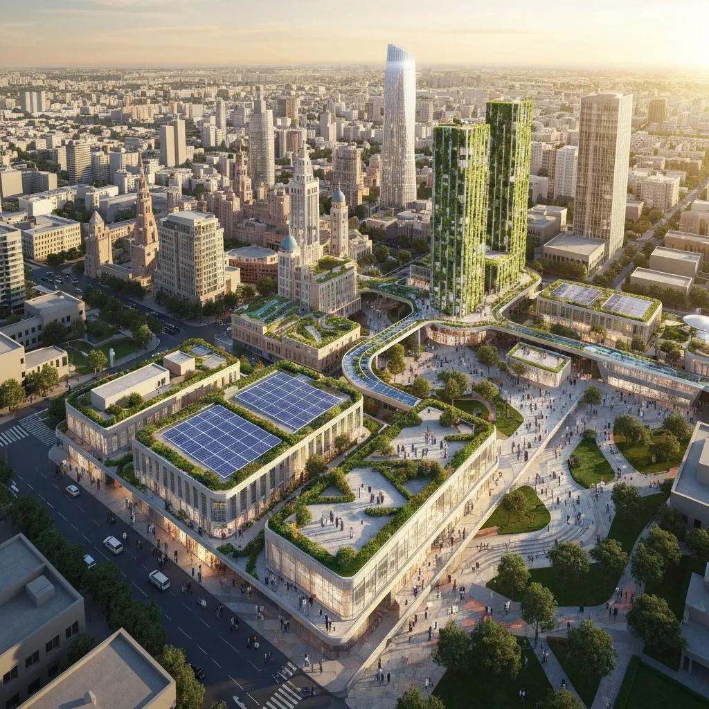 Aerial view of the Northern Metropolis project showcasing urban development and innovation