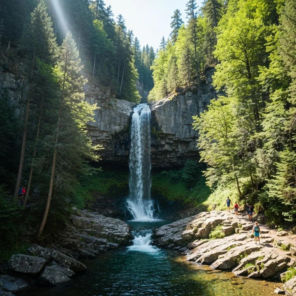 Essential hiking safety gear including a personal locator beacon and first-aid kit