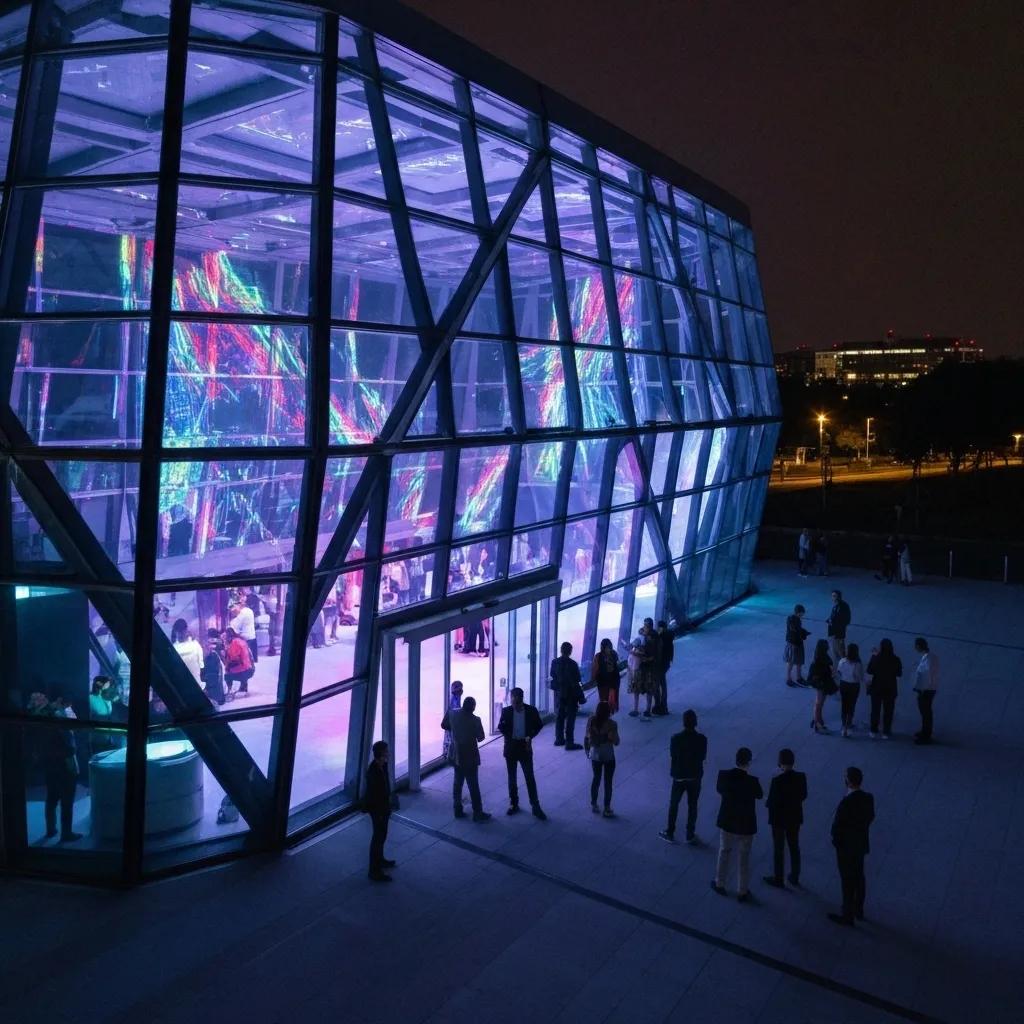 Guests boarding a dark-water boat ride in Pandora, surrounded by bioluminescent plants and wildlife