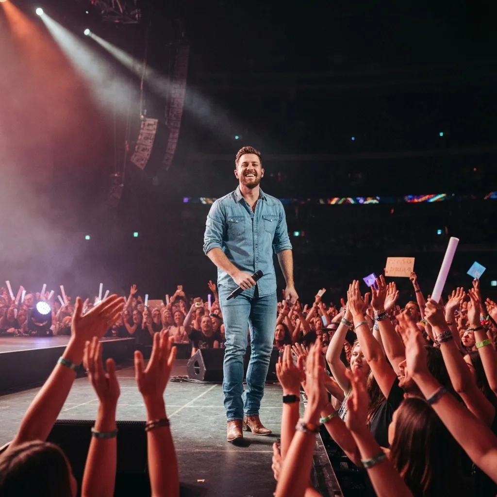 Morgan Wallen performing live, showcasing his influence in modern country music