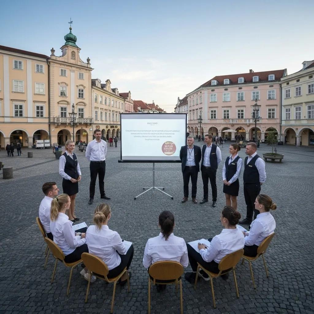 Hotel staff training session on detecting human trafficking