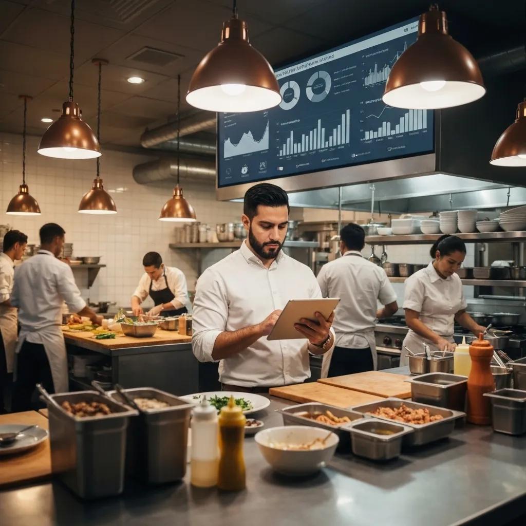 Restaurant manager using predictive analytics to optimize operations