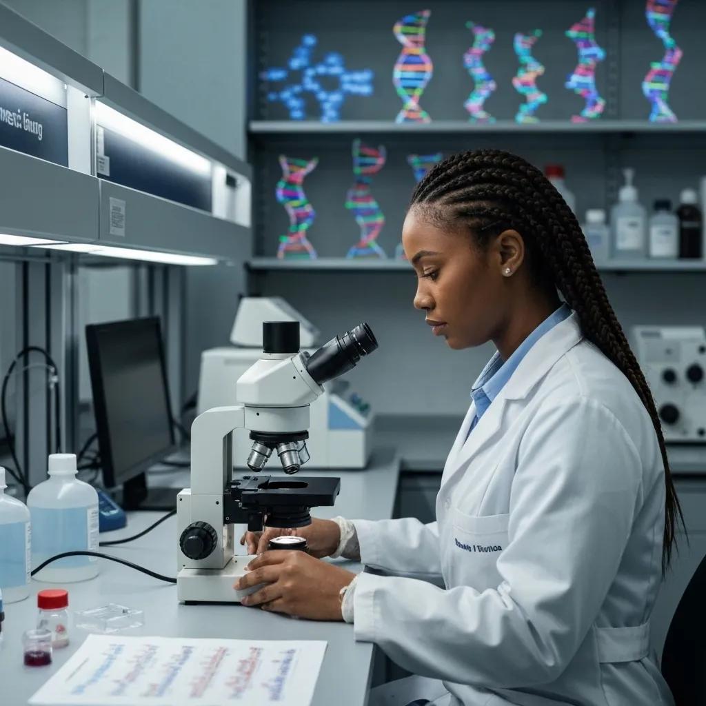 Forensic scientist analyzing DNA samples, showcasing the importance of DNA evidence in exoneration