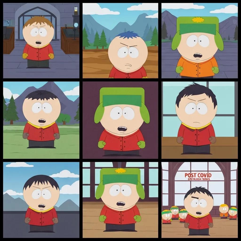 Collage of South Park specials showcasing key moments and themes from the series