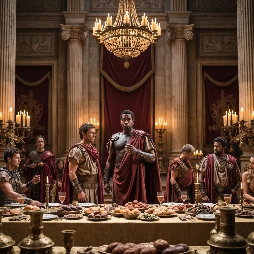 Main cast of Gladiator 2 in character costumes showcasing their roles