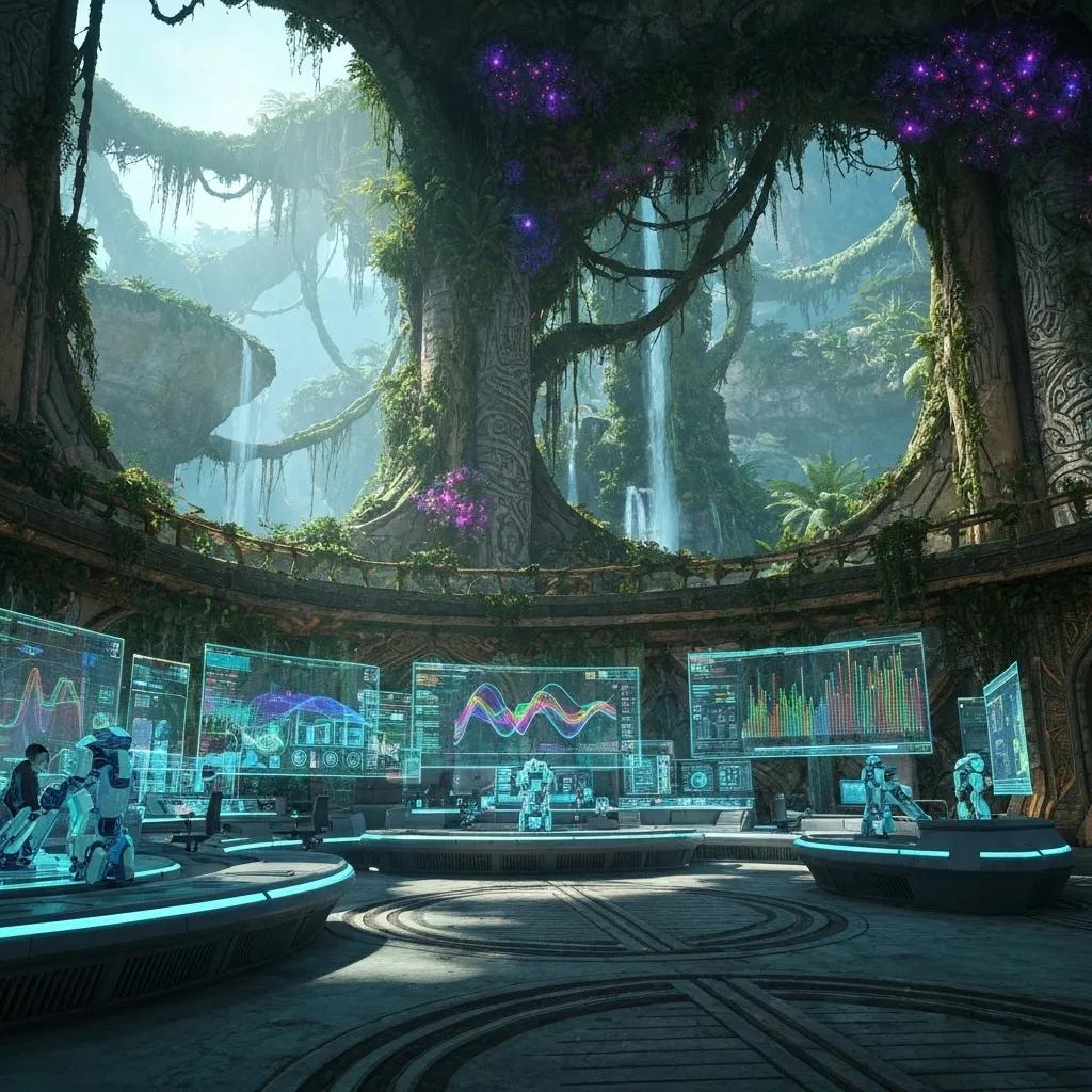Advanced ride technologies in Avatar land, featuring hydraulic systems and animatronic Na'vi characters