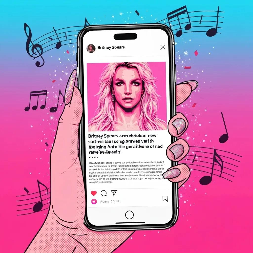 Social media buzz surrounding Britney Spears' new song preview, highlighting fan excitement and engagement