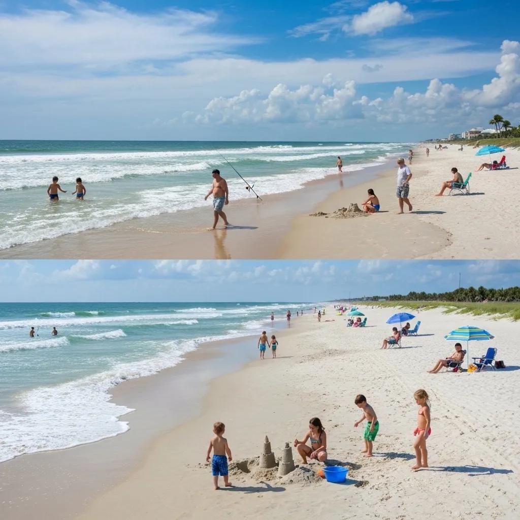 Vero Beach and Daytona Beach showcasing family-friendly beach activities