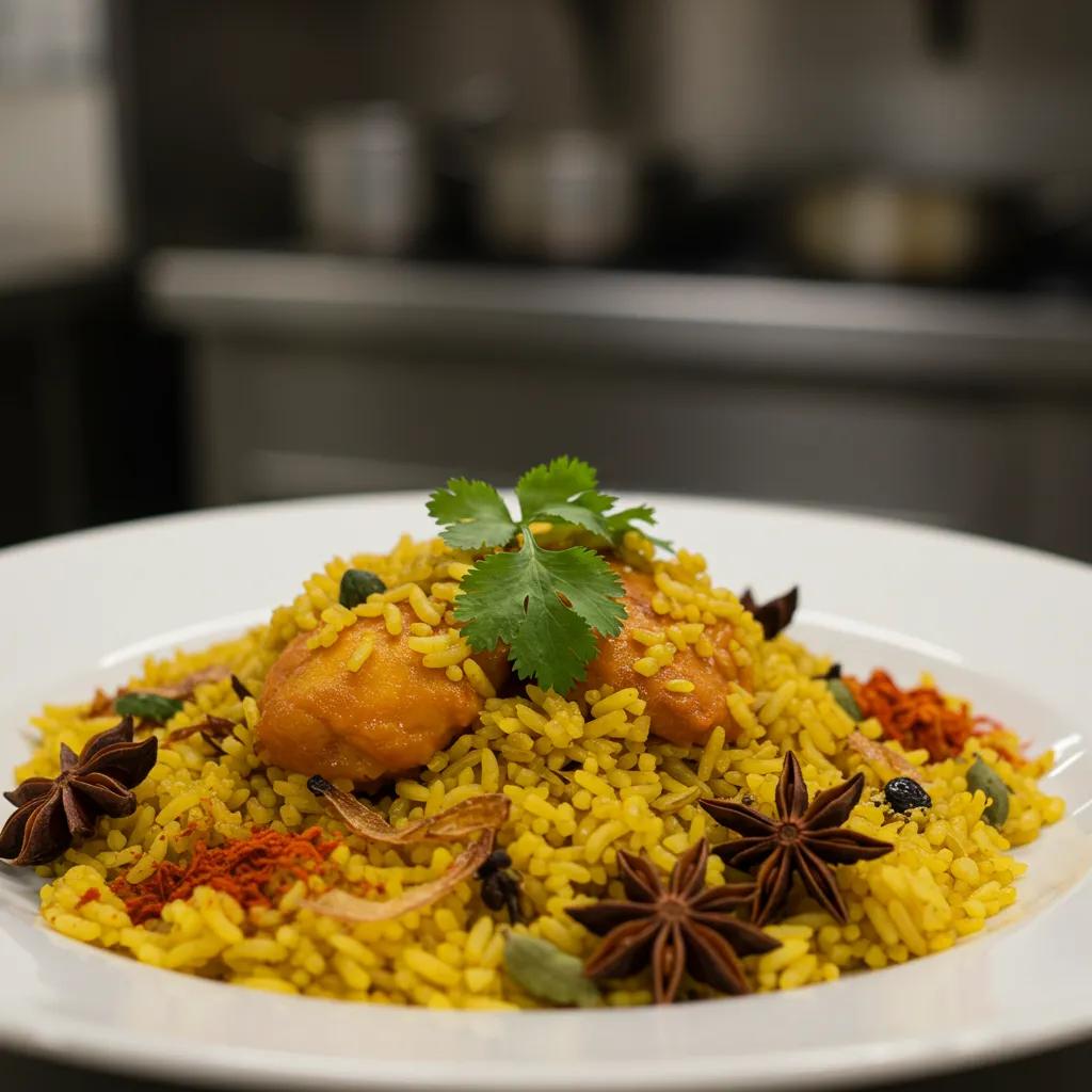 Close-up of a signature dish showcasing key ingredients and vibrant colors