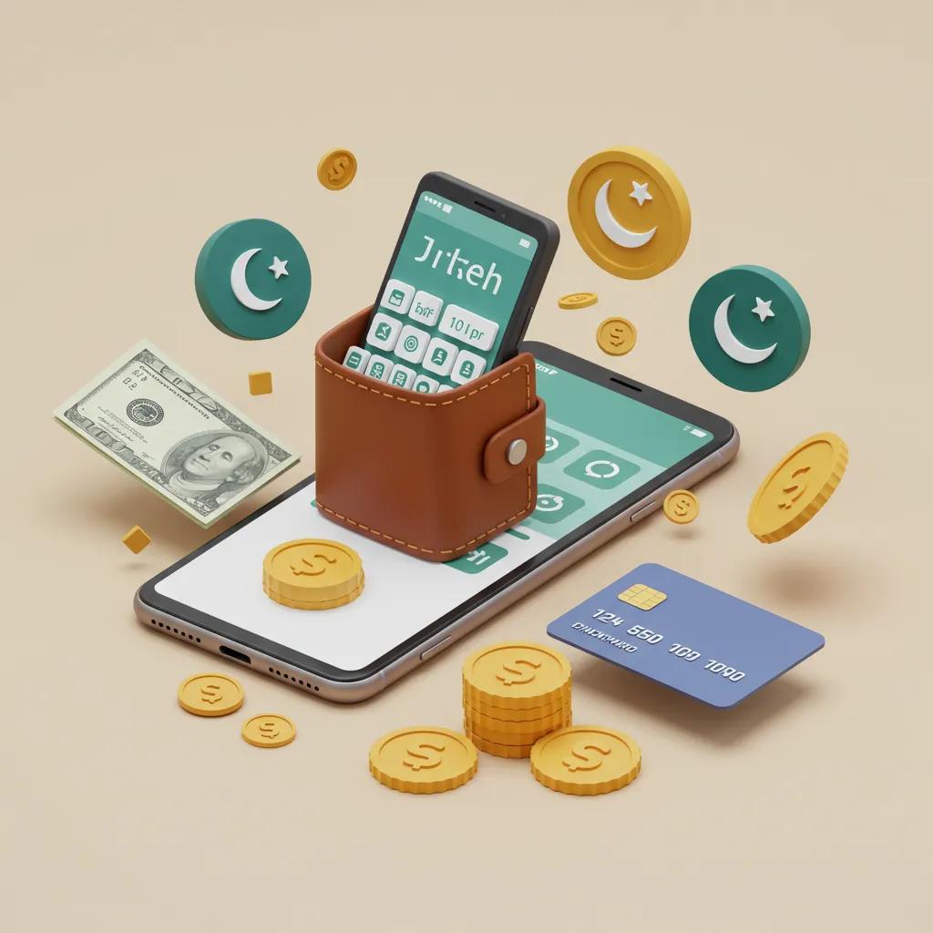 Close-up of a smartphone with a mobile wallet app, representing the role of fintech in Pakistan's financial sector