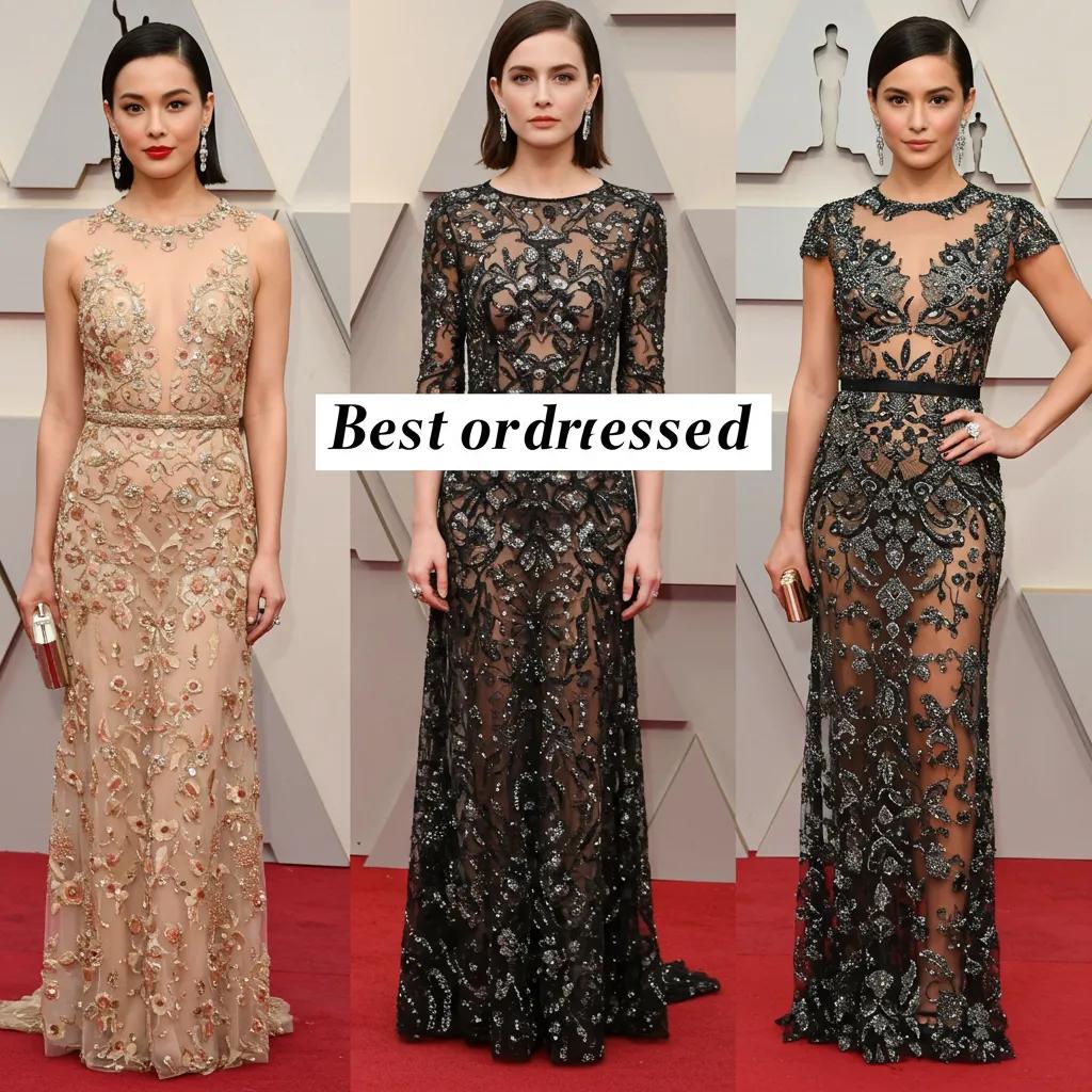 Collage of best-dressed celebrities from 2025 red carpets, showcasing diverse fashion styles and standout outfits