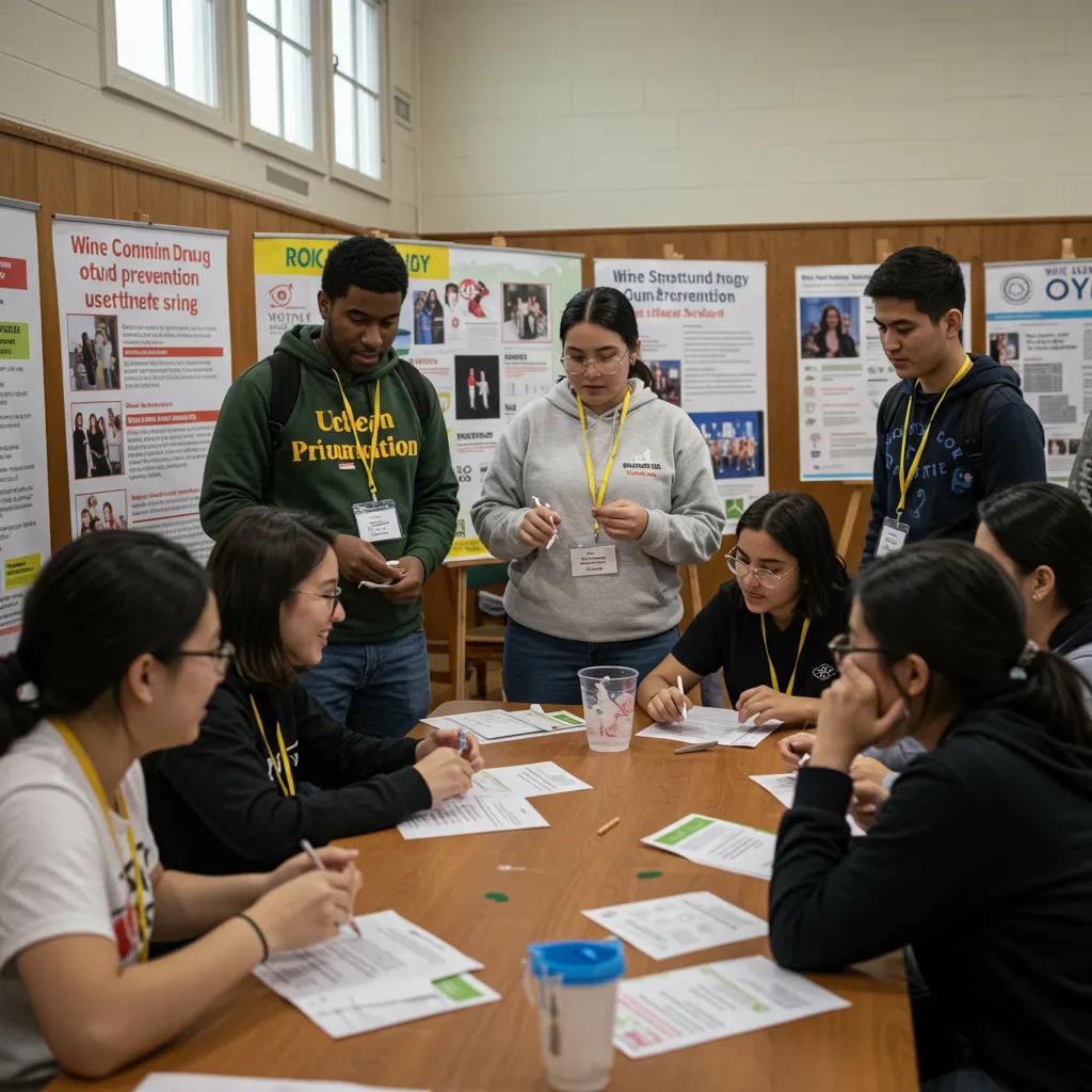 Community outreach event promoting drug prevention among youth