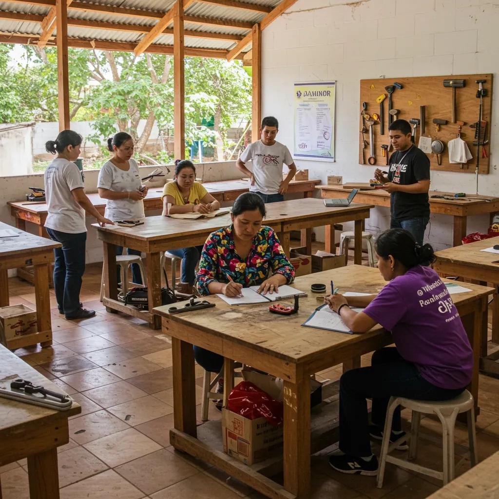 Community workshop for skills training in poverty alleviation