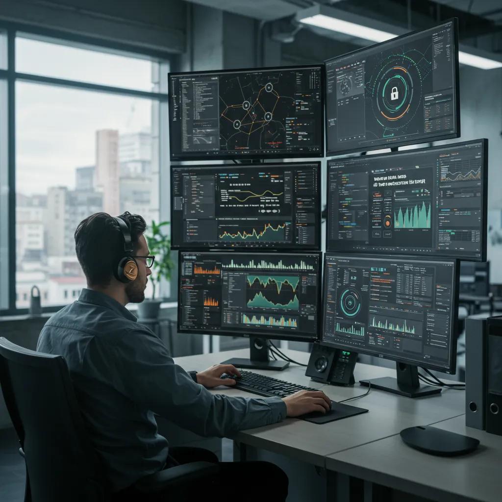 Cybersecurity analyst using AI tools to enhance threat detection and response