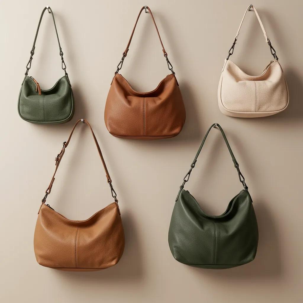 Display of trending handbag designs for 2025, showcasing convertible styles and unique materials