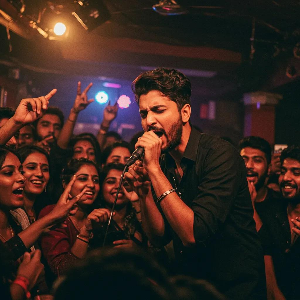 Emerging Pakistani musician performing live, capturing the energy of new talent in the music industry