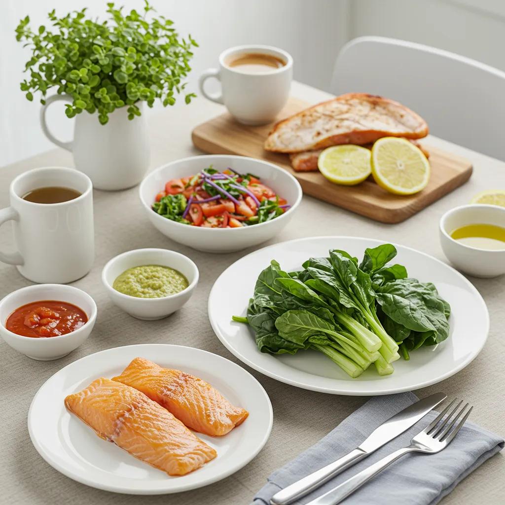 Healthy meal featuring foods that promote eye health, emphasizing nutrition for prevention