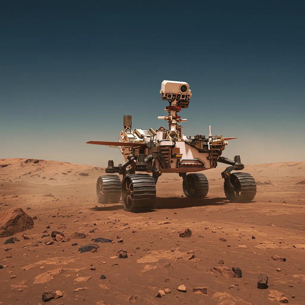 Mars rover exploring the Martian surface, showcasing advancements in Mars missions and exploration technology