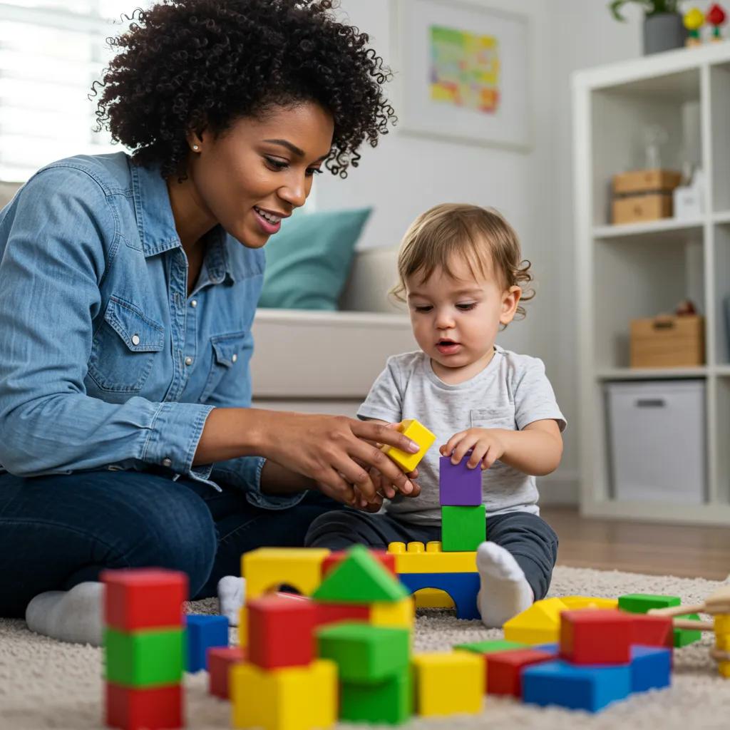 Parent engaging with child in play, emphasizing the importance of recognizing developmental milestones