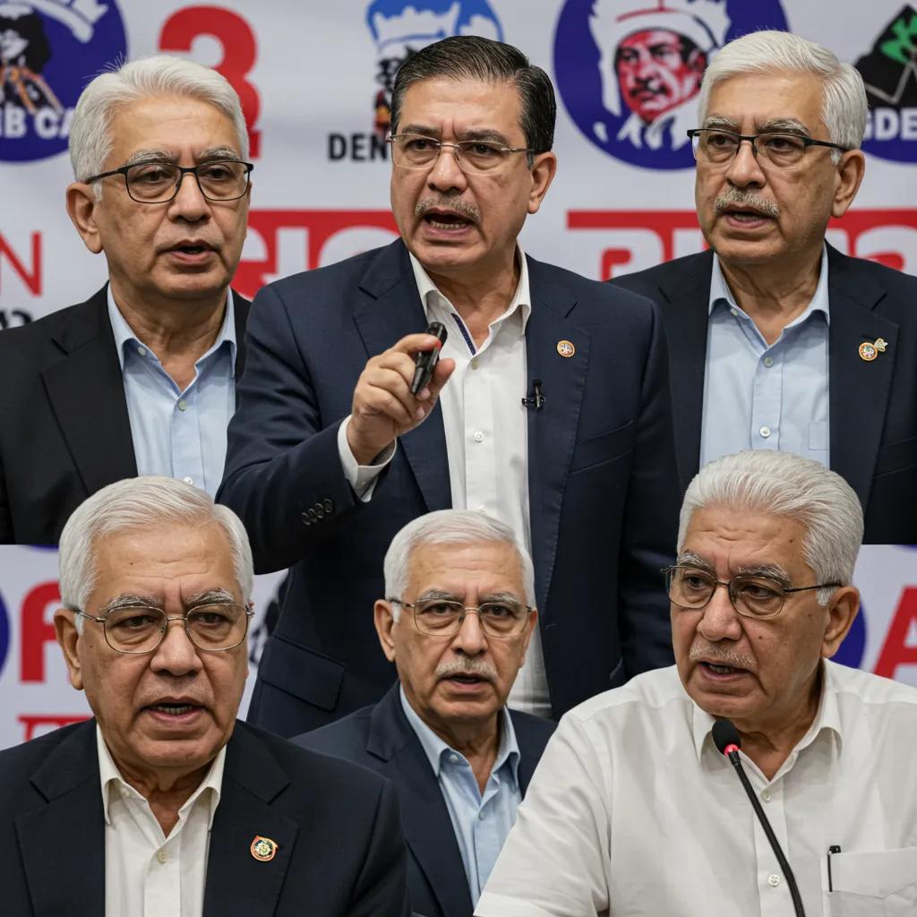 Prominent opposition leaders in Pakistan engaged in a debate, illustrating their influence on public policy and opinion