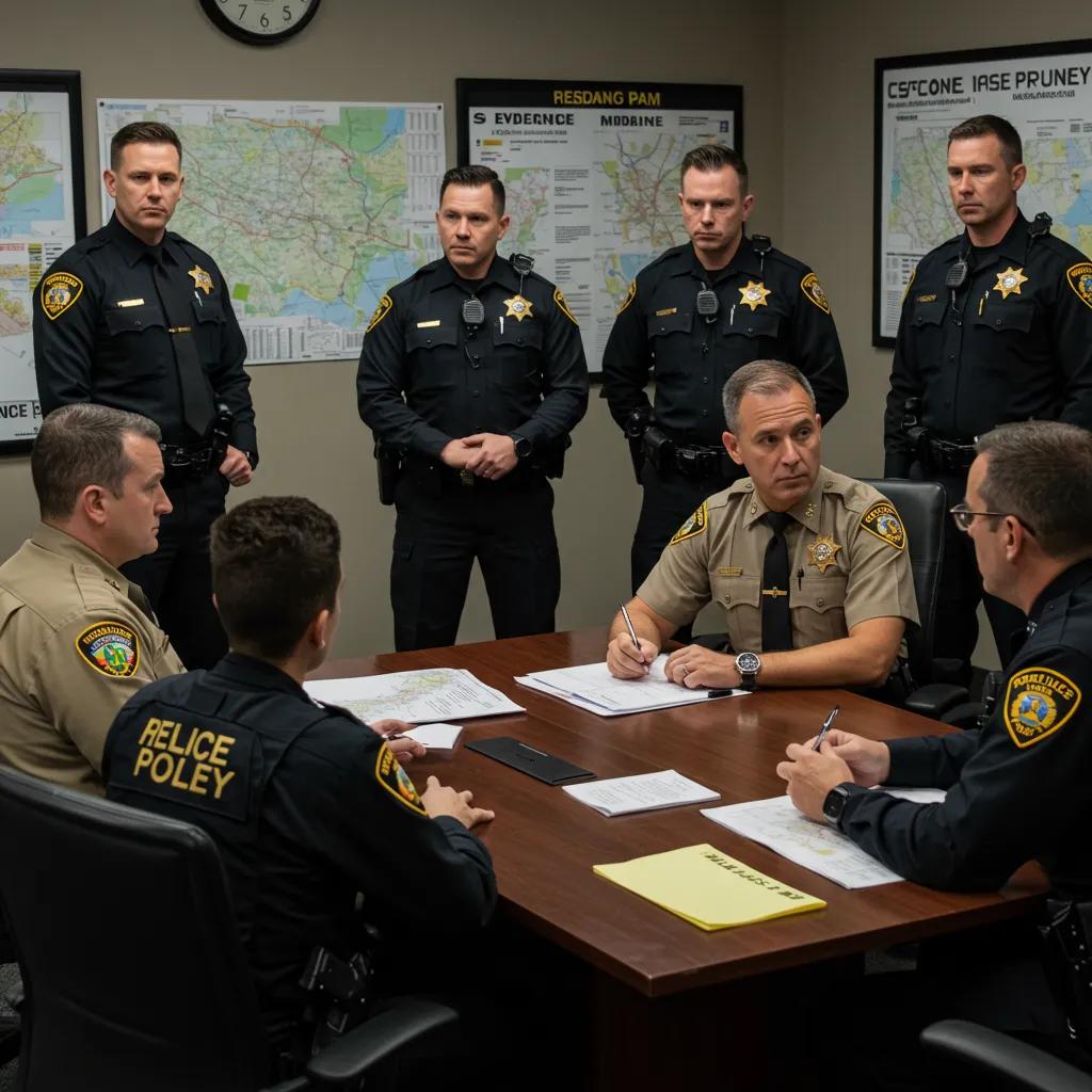 Representatives from local and federal law enforcement agencies collaborating on a weapons cache investigation